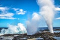 Blow Holes in the sea in Samoa Royalty Free Stock Photo